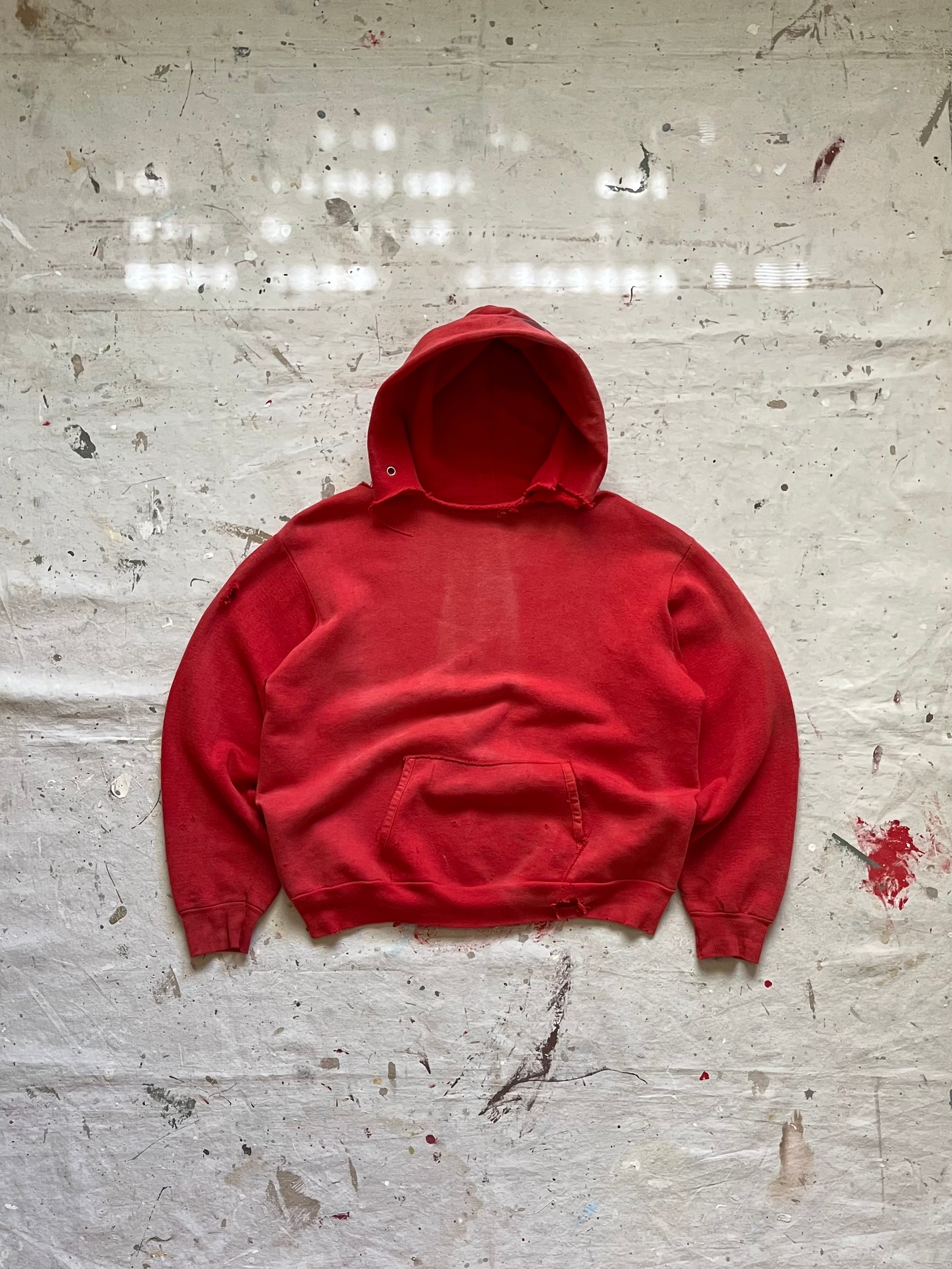 1960s Faded Distressed Red Hoodie - M – yukonroan