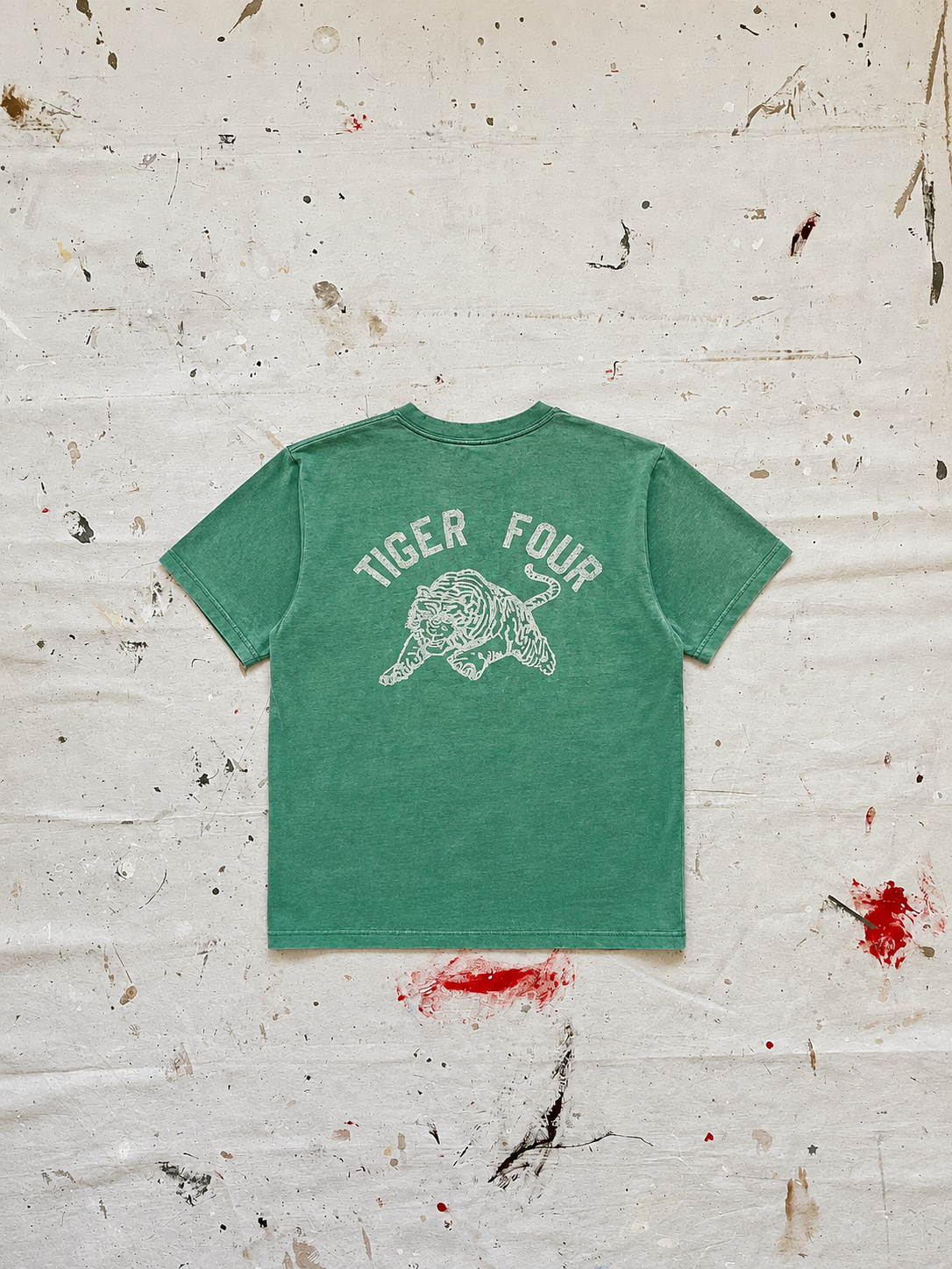 1980s Tiger Four Military T Shirt - XL