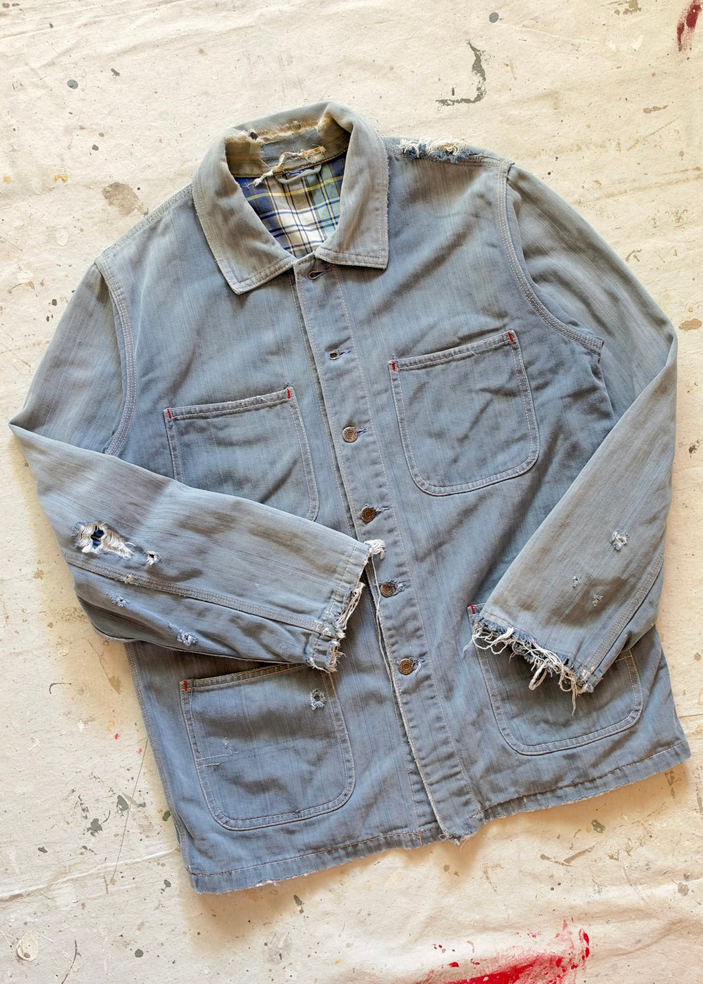 1960s Golden Horse Distressed Chore Jacket - L