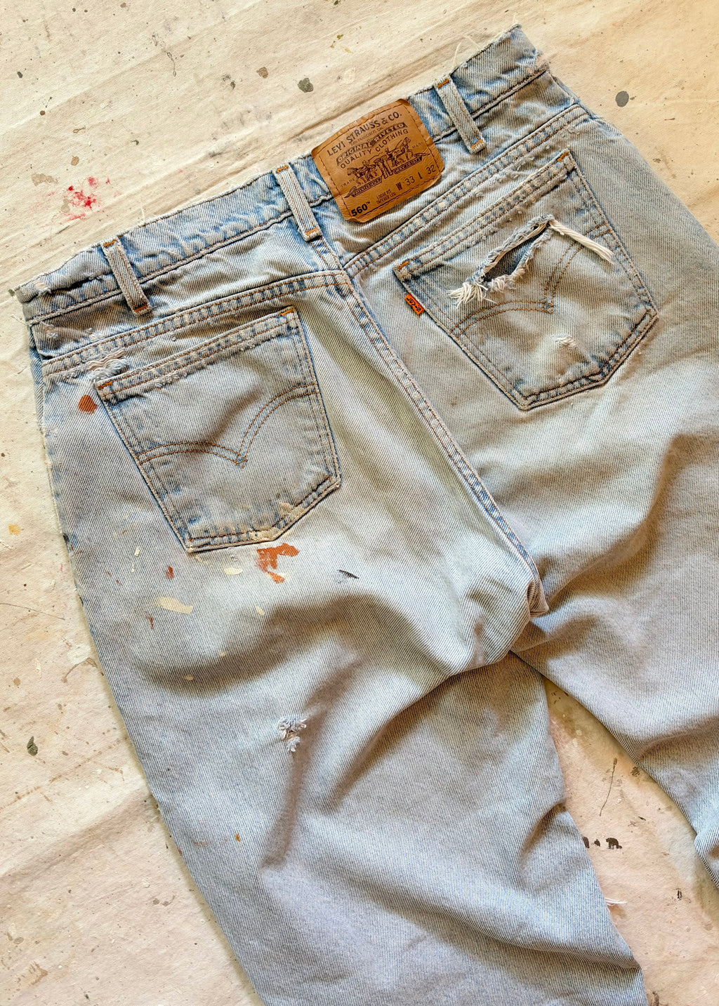 1990s Levi’s 560 Made in USA Distressed Jeans