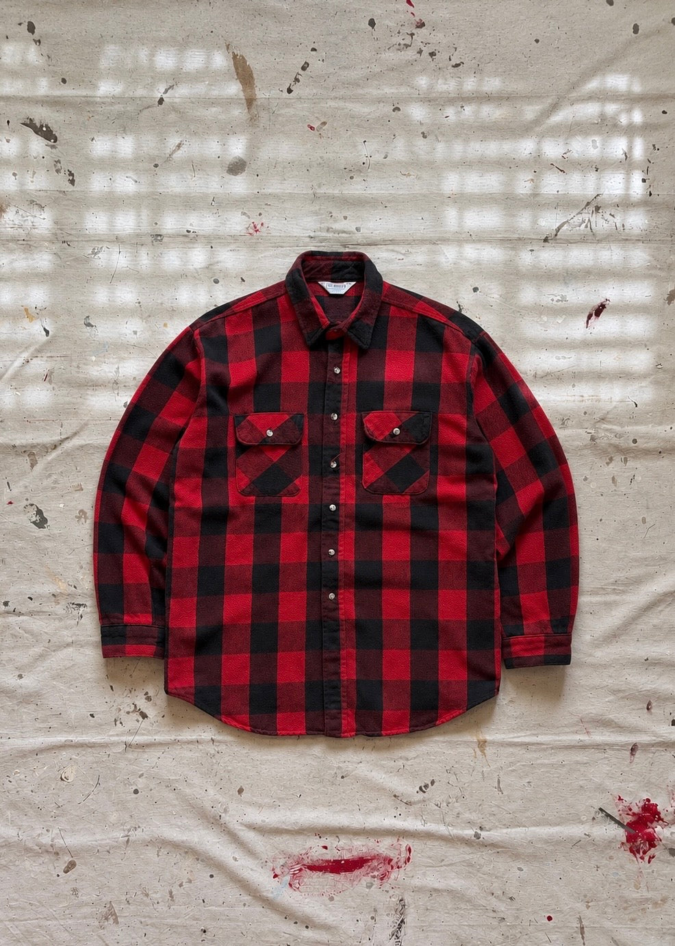 1990s Five Brother Made in USA Buffalo Plaid Flannel - XXL