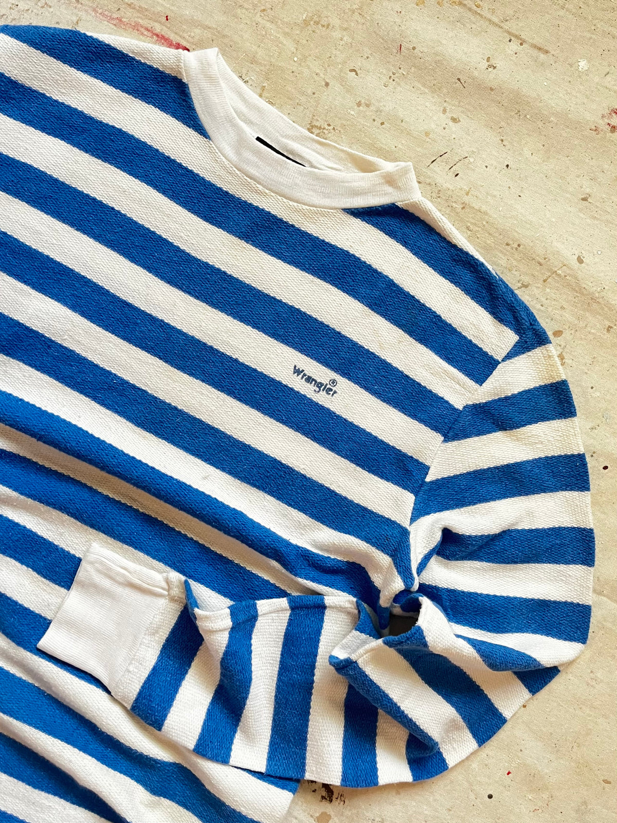 1980s Wrangler Made in England Striped Long Sleeve - S