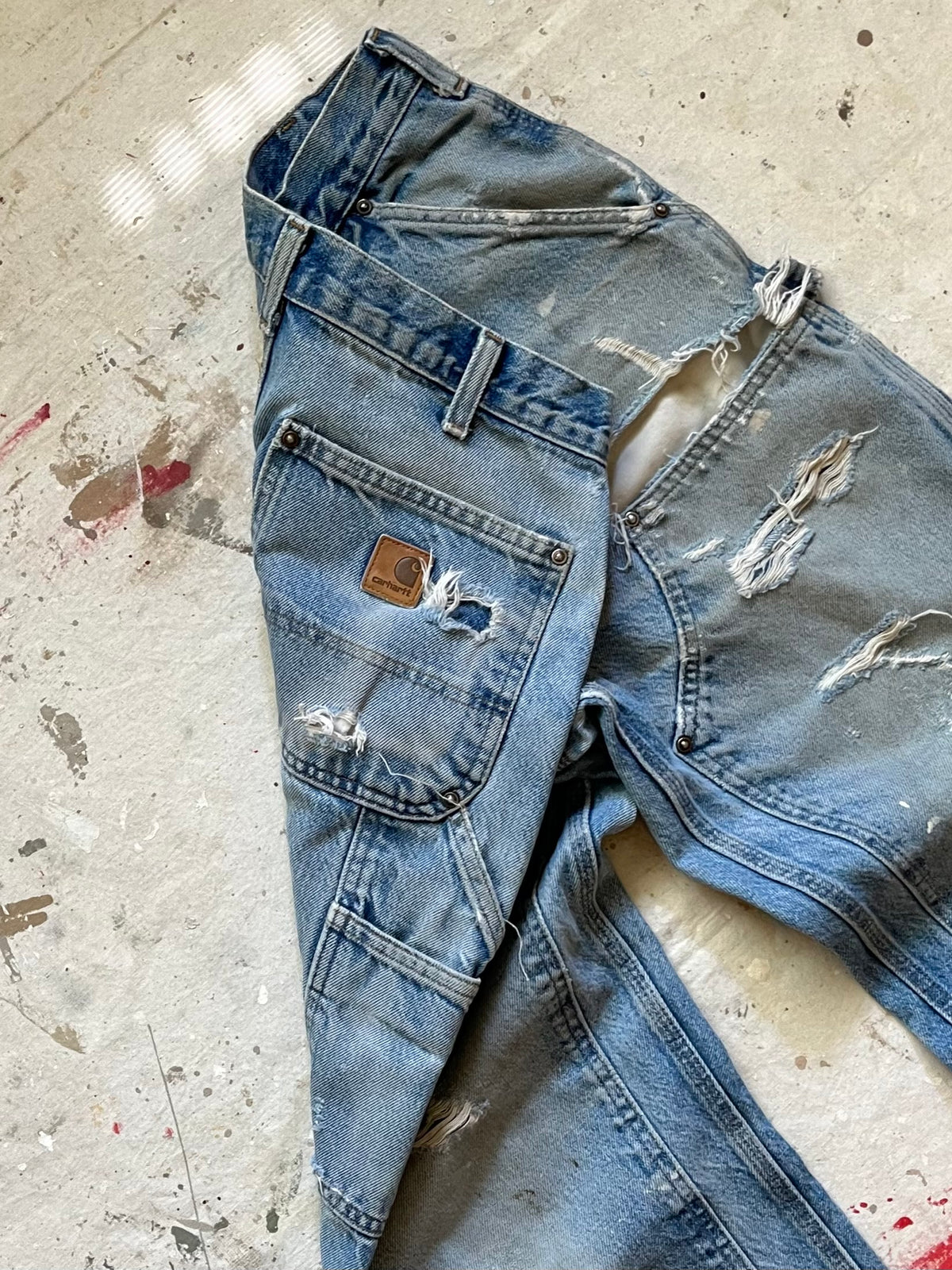 2000s Carhartt Double Knee Thrashed Distressed Denim Jeans
