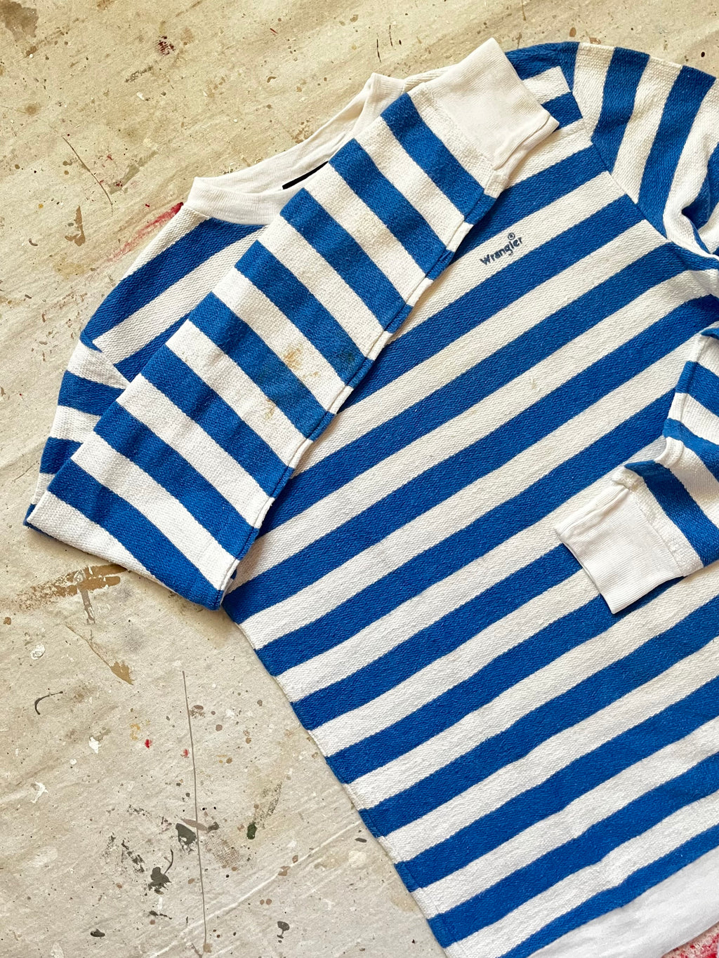 1980s Wrangler Made in England Striped Long Sleeve - S