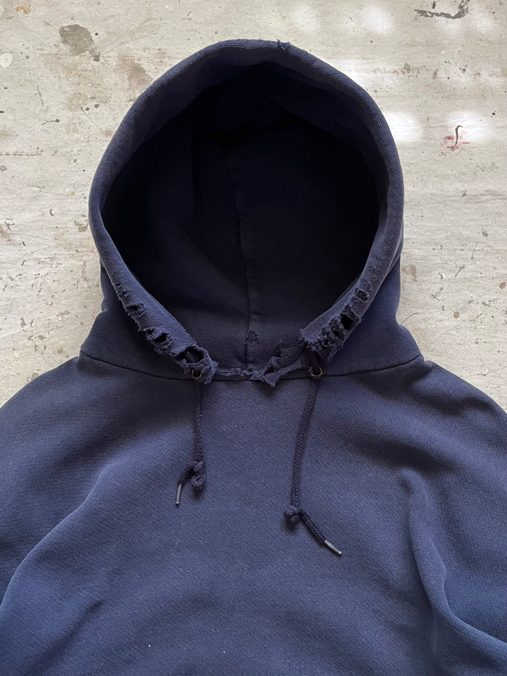 1990s Club Sweats Thrashed Distressed Hoodie - XL