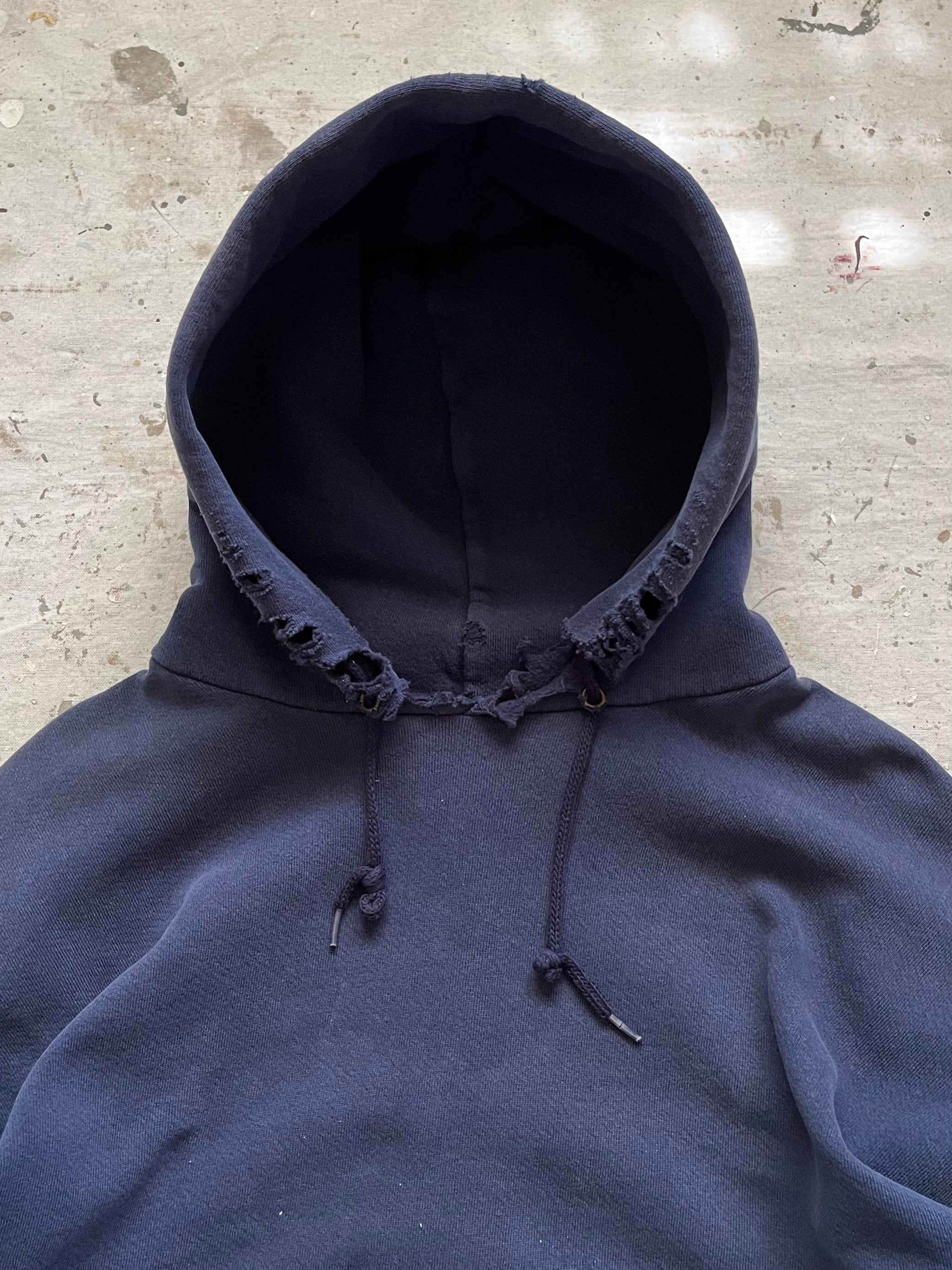 1990s Club Sweats Thrashed Distressed Hoodie - XL