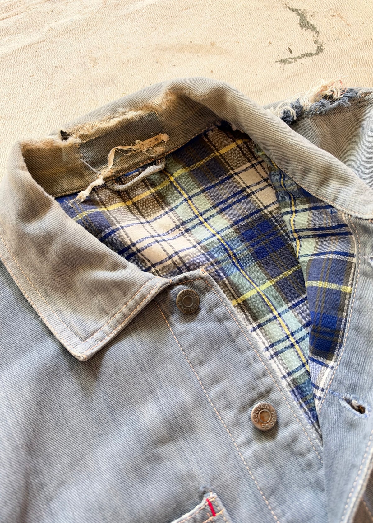 1960s Golden Horse Distressed Chore Jacket - L