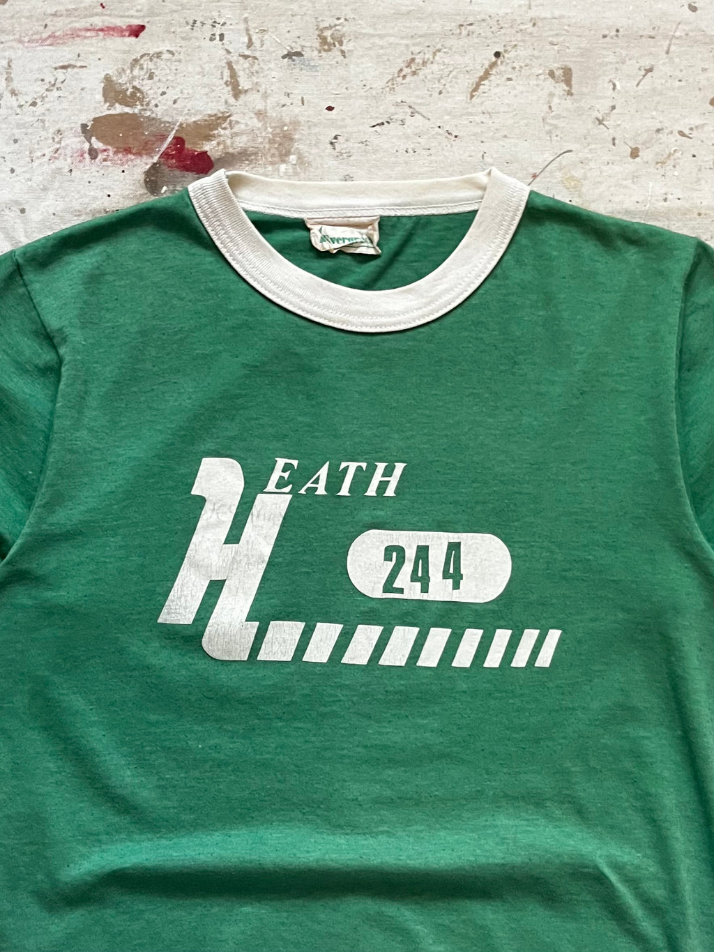 1970s Velva Sheen Heath 244 Ringer T-Shirt - S