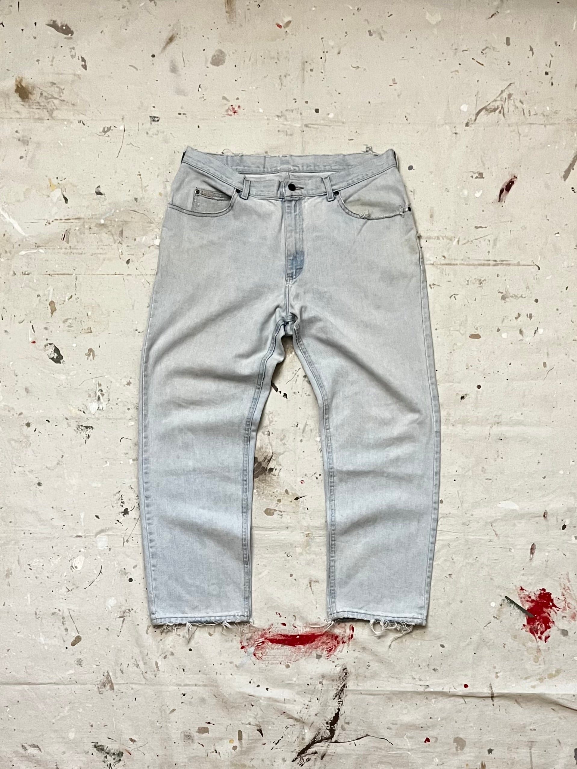 1990s Lee Light Wash Distressed Denim Jeans