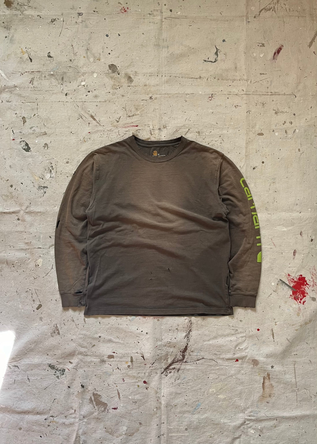 2000s Carhartt Distressed Logo Long Sleeve - M