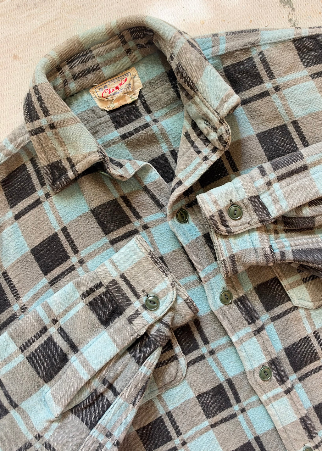 1960s Champion Heavyweight Plaid Flannel - M