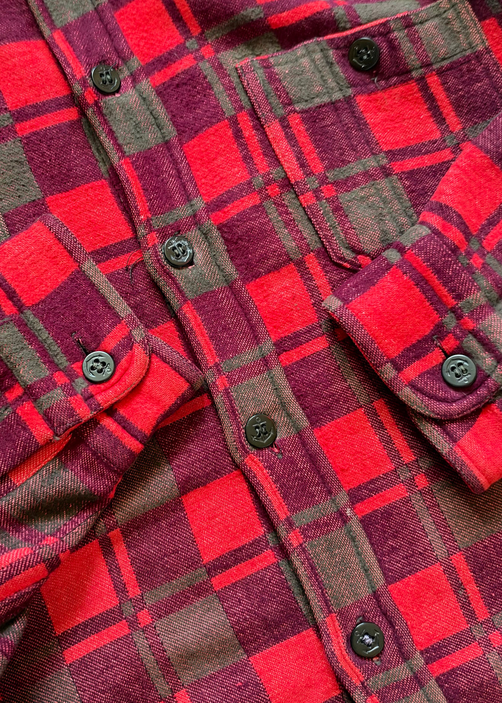 1960s Champion Heavyweight Plaid Flannel - L