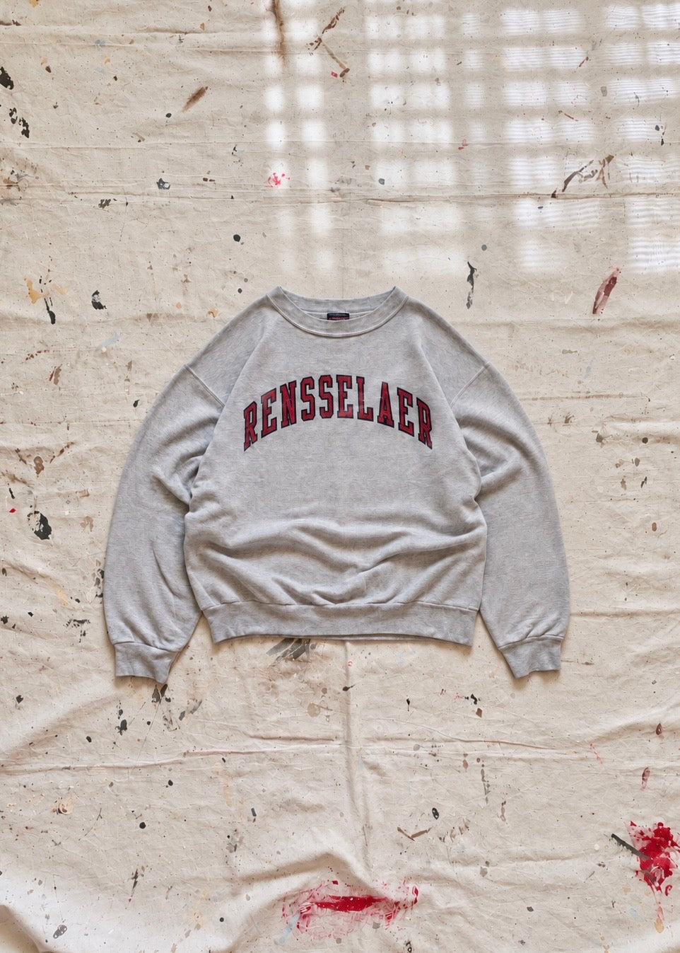 1990s Rensselaer JanSport Collegiate Crewneck — Made in USA - L