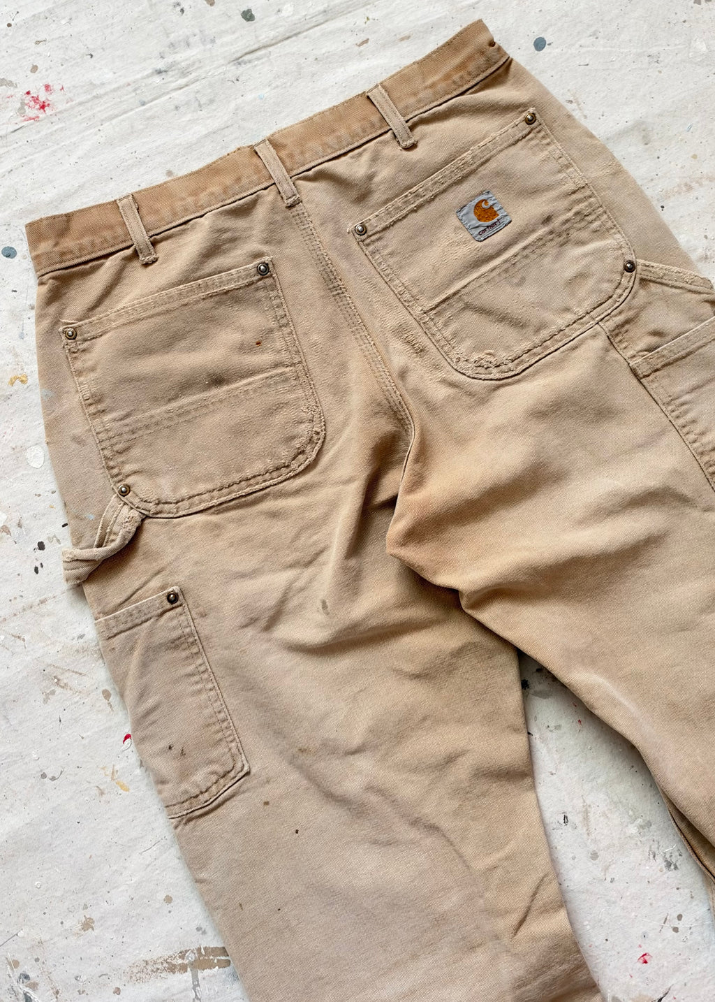 1990s Carhartt Made in USA Distressed Double-Knee Work Pants