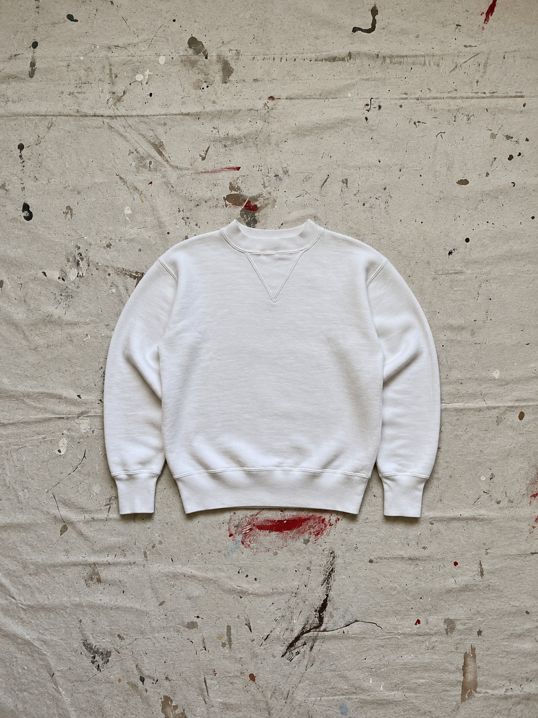 1950s Double V Crewneck Sweatshirt - S