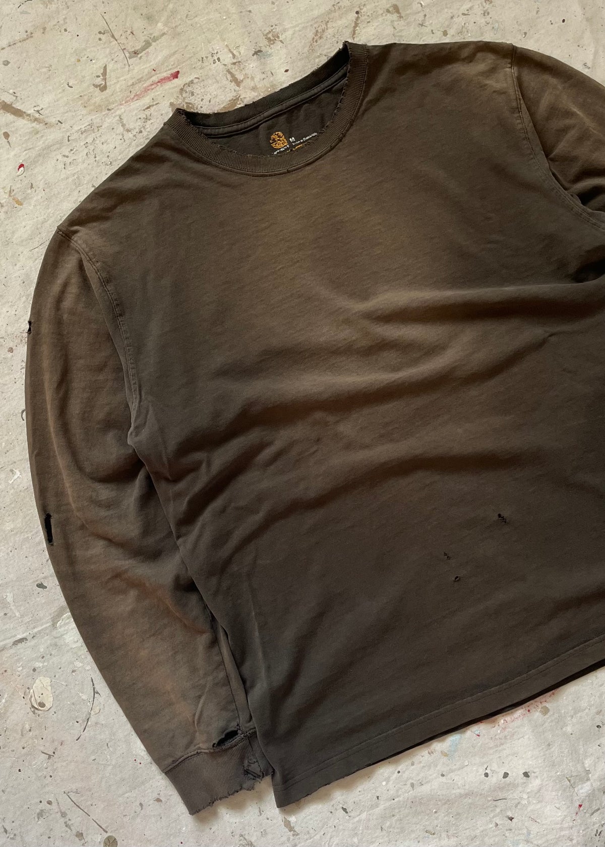 2000s Carhartt Distressed Logo Long Sleeve - M