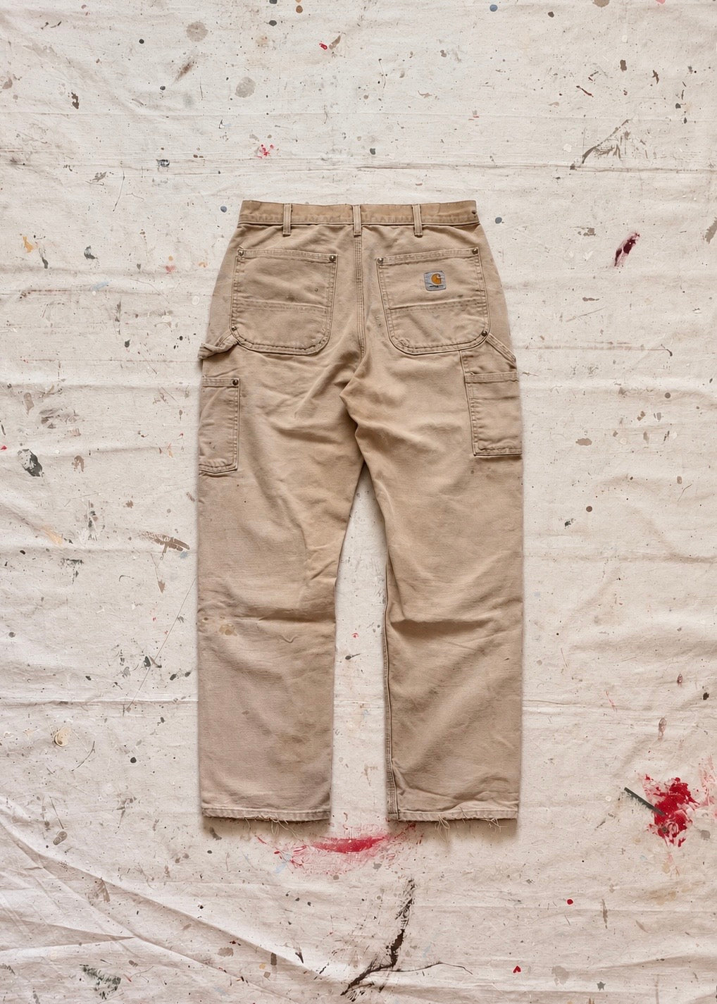 1990s Carhartt Made in USA Distressed Double-Knee Work Pants