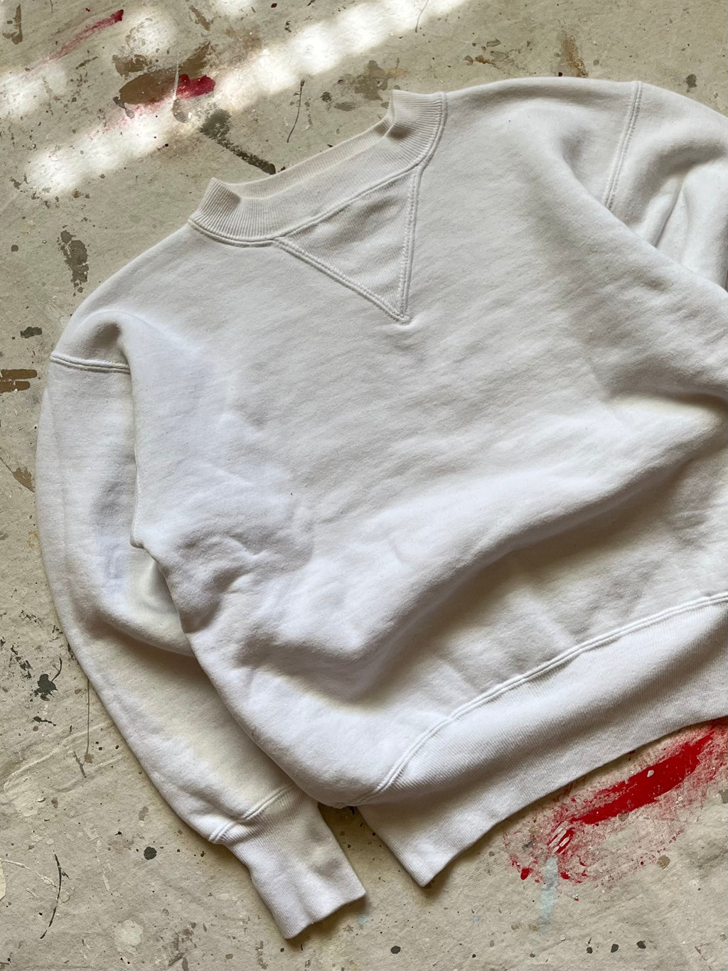 1950s Double V Crewneck Sweatshirt - S