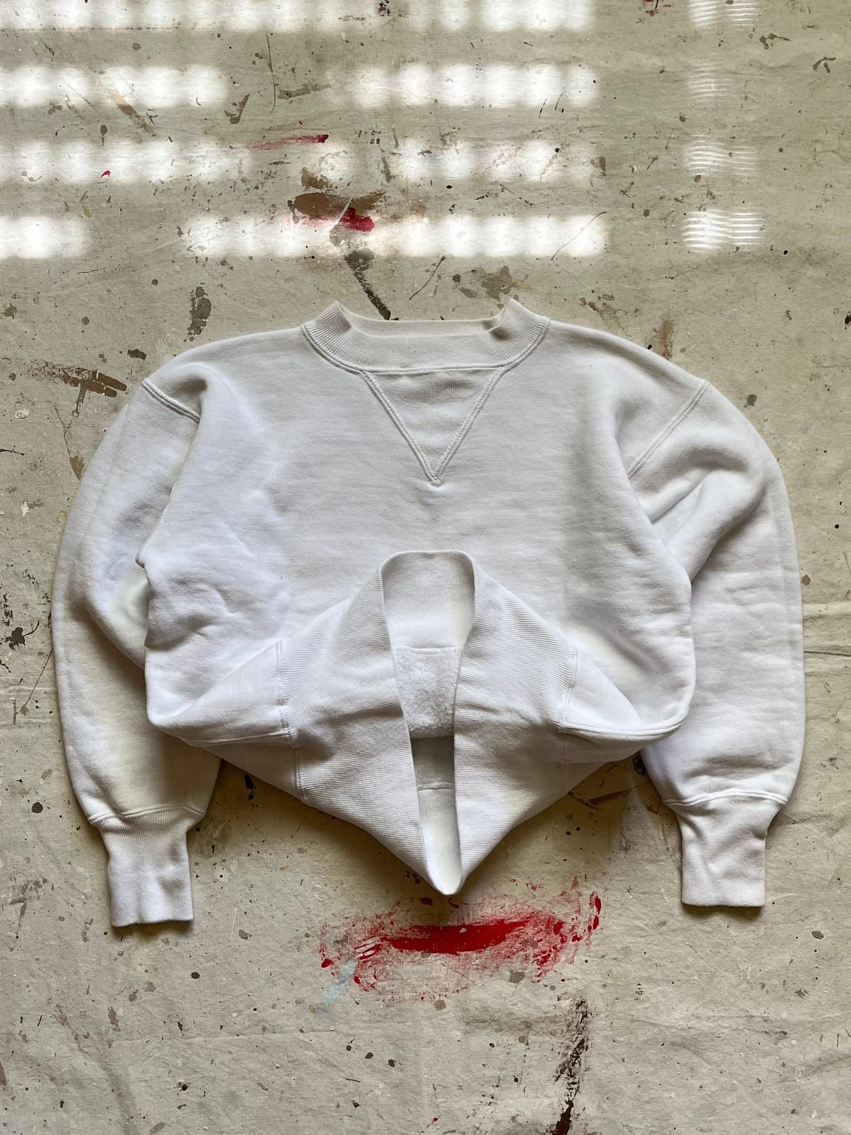 1950s Double V Crewneck Sweatshirt - S