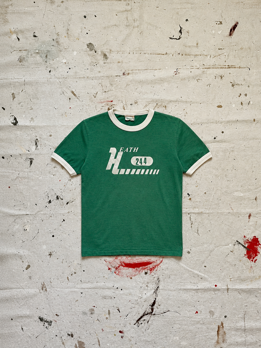 1970s Velva Sheen Heath 244 Ringer T-Shirt - S