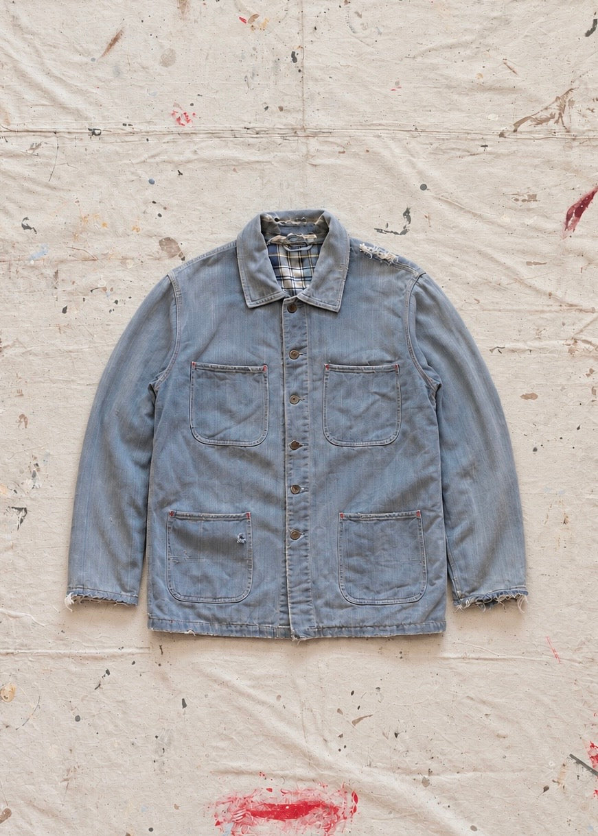 1960s Golden Horse Distressed Chore Jacket - L