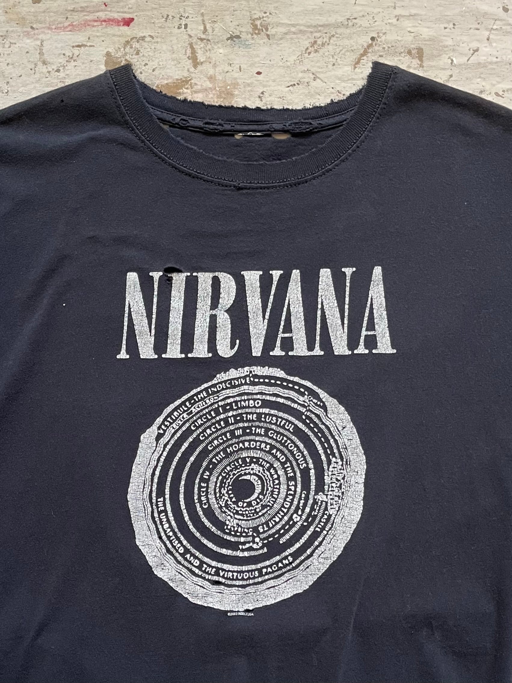 2000s Nirvana Vestibule Distressed T Shirt - XL