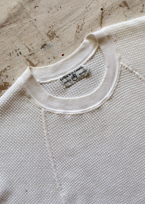 1950s Eaton’s Of Canada Waffle Knit Thermal T Shirt - S