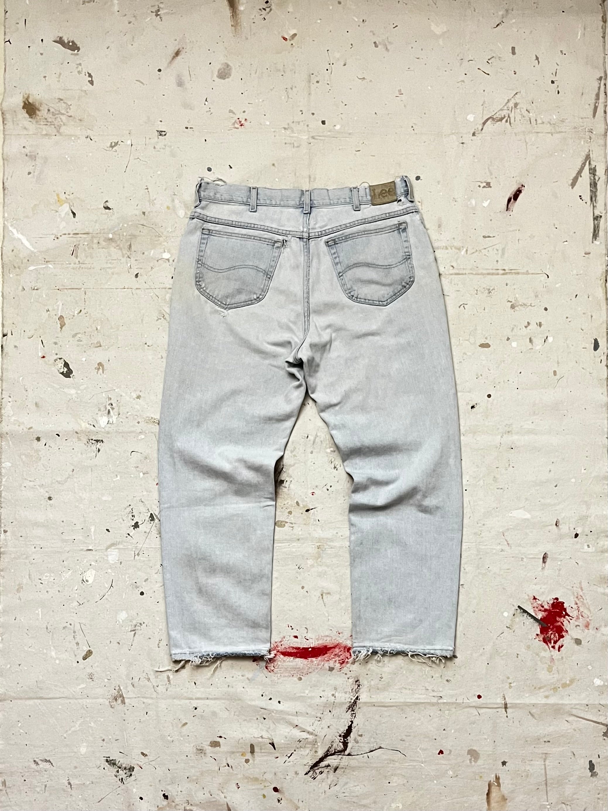 1990s Lee Light Wash Distressed Denim Jeans