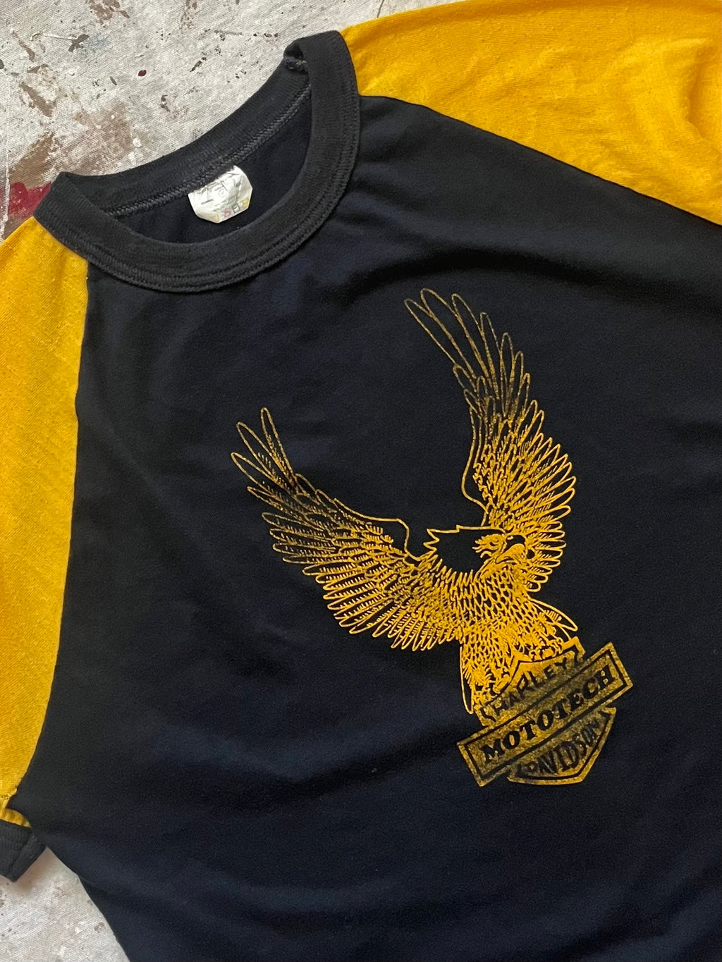 1980s Harley Davidson Eagle Raglan T Shirt - M
