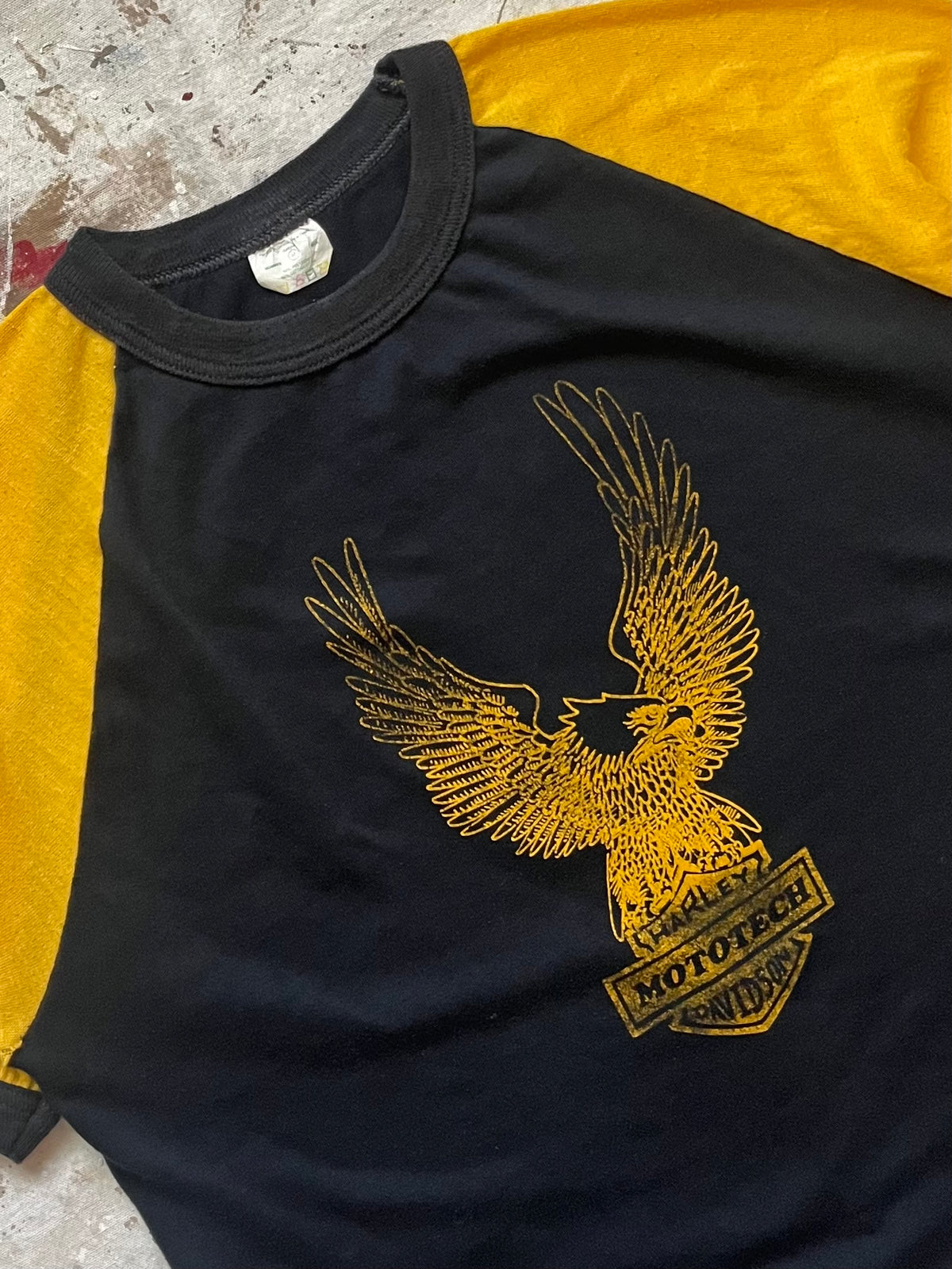 1980s Harley Davidson Eagle Raglan T Shirt - M