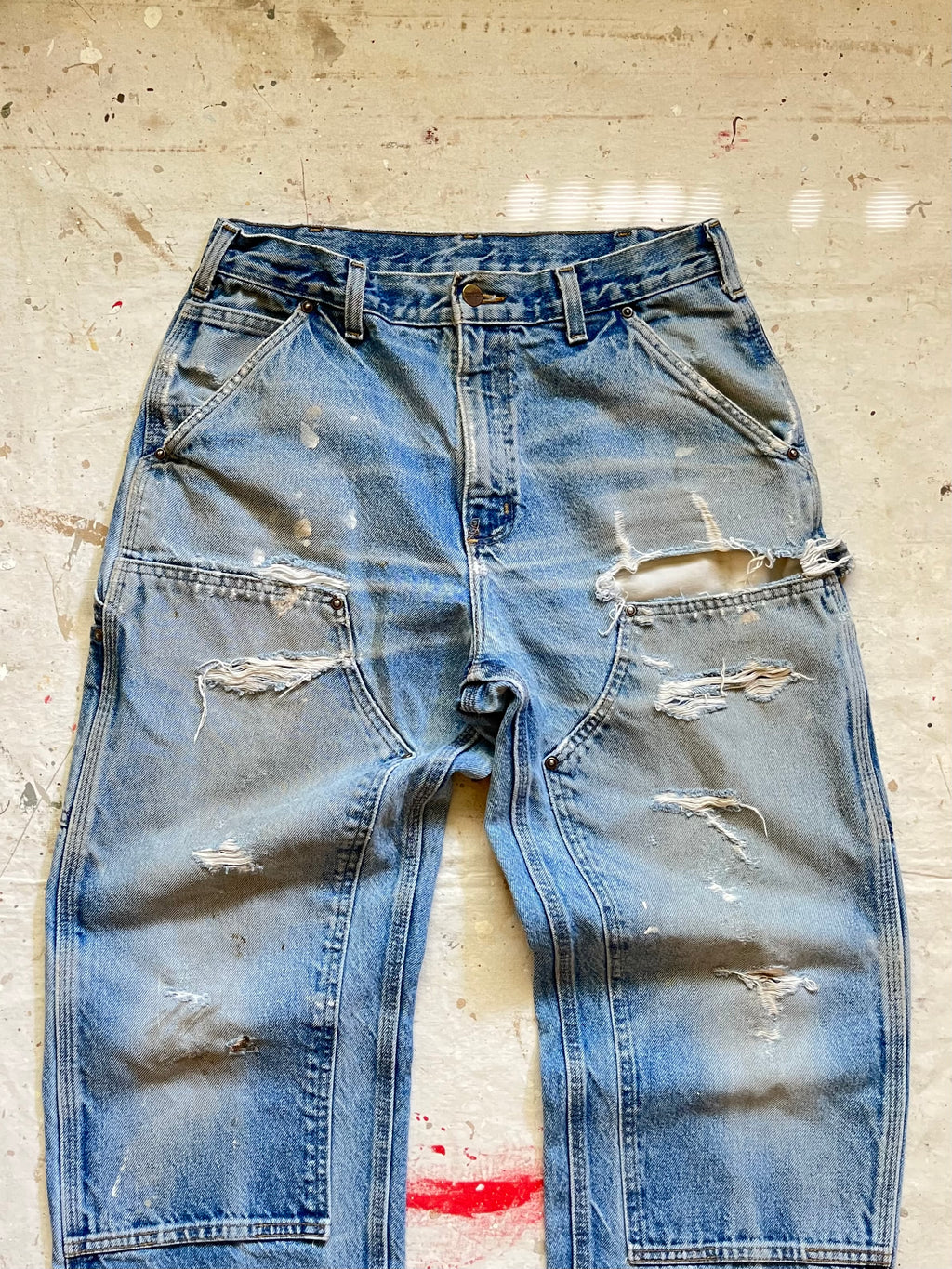 2000s Carhartt Double Knee Thrashed Distressed Denim Jeans