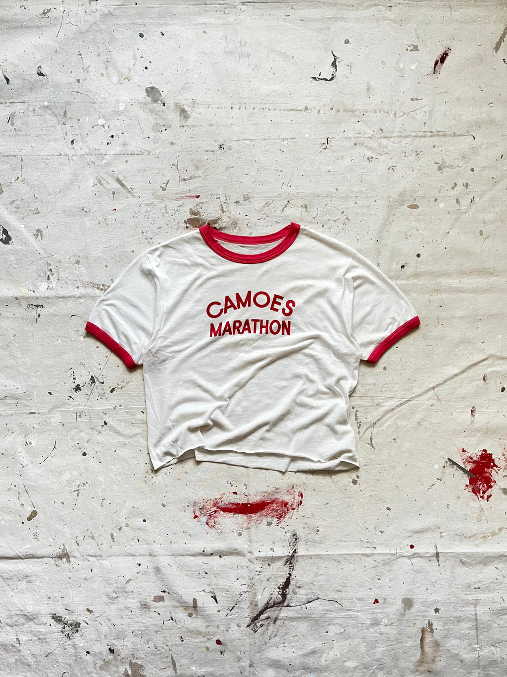 1970s Marathon Ringer T Shirt - M