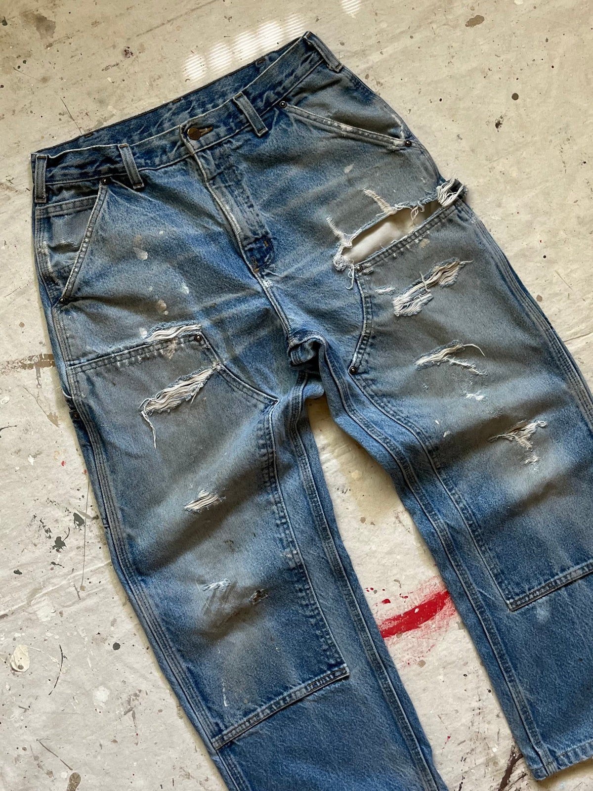 2000s Carhartt Double Knee Thrashed Distressed Denim Jeans