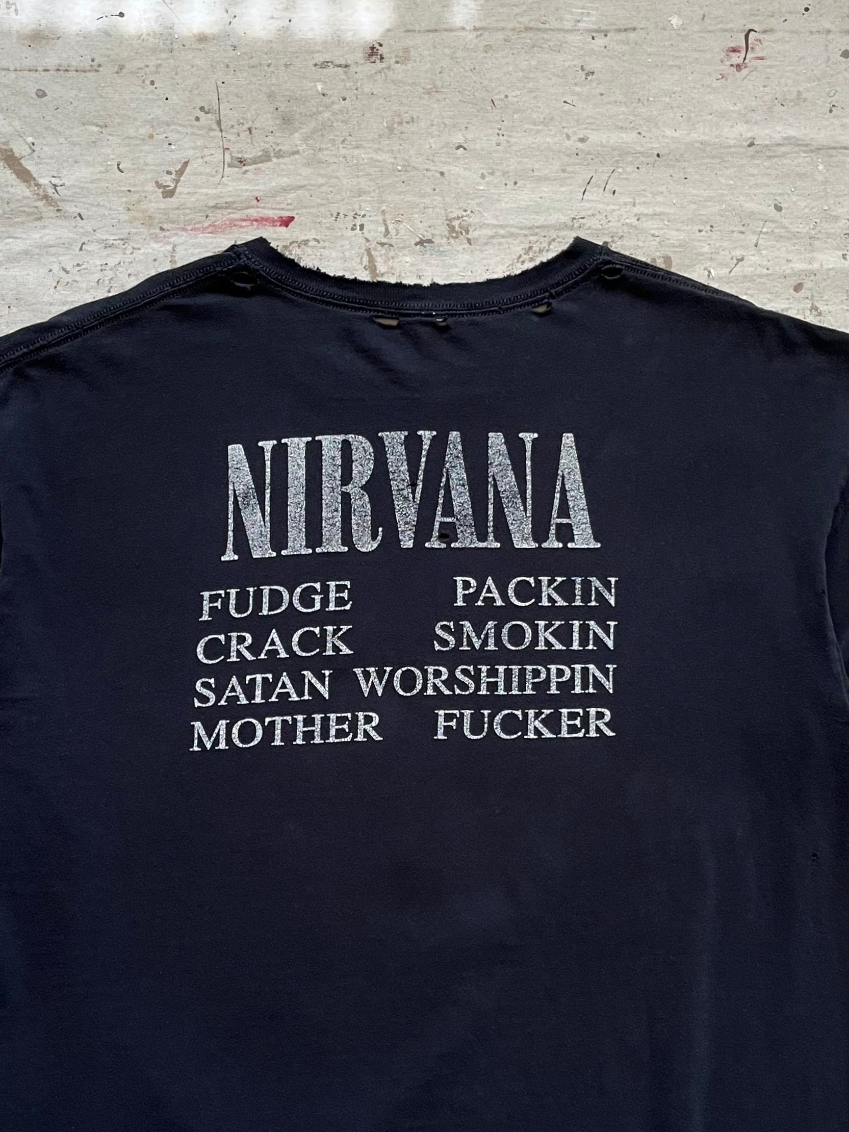 2000s Nirvana Vestibule Distressed T Shirt - XL